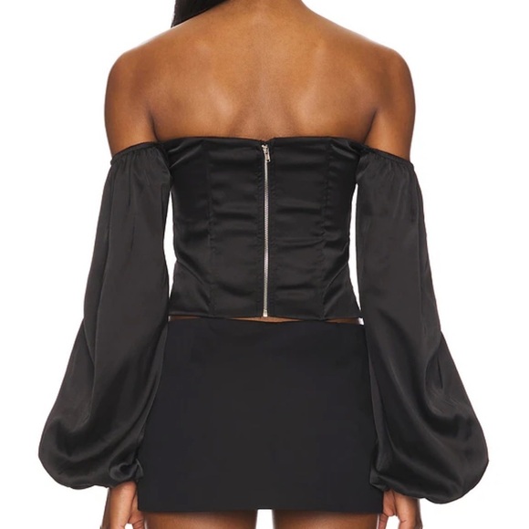 REVOLVE‎ STONE COLD FOX SMALL CORSETS LACE  FLORAL BLACK pit to pit 13 inches - Picture 8 of 8